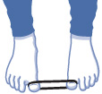 illustration of rubber band stretch exercise
